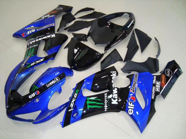 Carenagem Kawasaki ZX6R 2005-2006 - Doce Azul Monster Carenagem Kawasaki ZX6R 2005-2006 - Doce Azul Monster