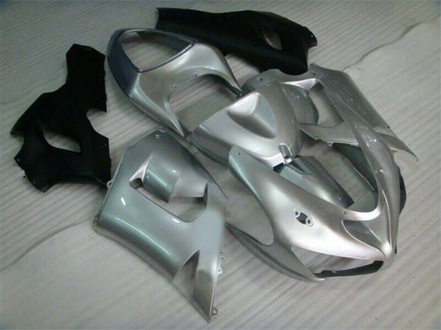 Carenagem Kawasaki ZX6R 2005-2006 - Prata Preto Carenagem Kawasaki ZX6R 2005-2006 - Prata Preto