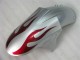 Carenagem Kawasaki ZX6R 2005-2006 - Prata Vermelho Chamas Carenagem Kawasaki ZX6R 2005-2006 - Prata Vermelho Chamas