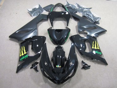 Carenagem Kawasaki ZX6R 2005-2006 - Preto Verde Ninja