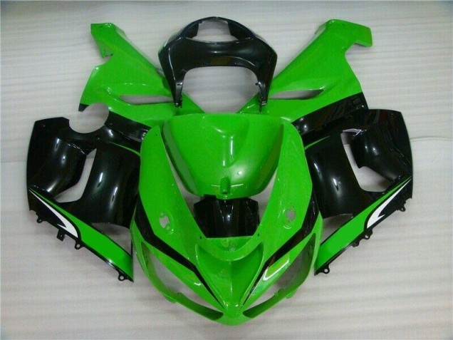 Carenagem Kawasaki ZX6R 2005-2006 - Verde Branco Preto Carenagem Kawasaki ZX6R 2005-2006 - Verde Branco Preto