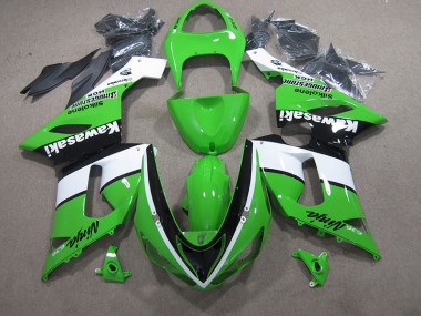 Carenagem Kawasaki ZX6R 2005-2006 - Verde Branco Preto Ninja 636
