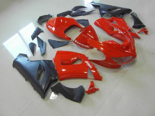Carenagem Kawasaki ZX6R 2005-2006 - Vermelho & Preto Fosco Carenagem Kawasaki ZX6R 2005-2006 - Vermelho & Preto Fosco