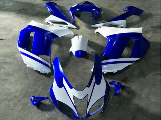 Carenagem Kawasaki ZX6R 2007-2008 - Azul Branco Carenagem Kawasaki ZX6R 2007-2008 - Azul Branco