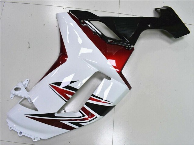 Carenagem Kawasaki ZX6R 2007-2008 - Branco Preto Vermelho Carenagem Kawasaki ZX6R 2007-2008 - Branco Preto Vermelho