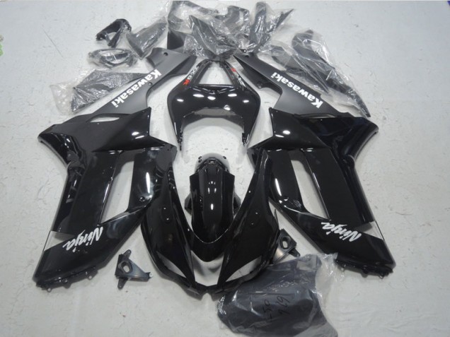 Carenagem Kawasaki ZX6R 2007-2008 - Preto Branco Ninja Carenagem Kawasaki ZX6R 2007-2008 - Preto Branco Ninja