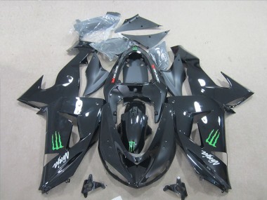 Carenagem Kawasaki ZX6R 2007-2008 - Preto Ninja Verde Monster