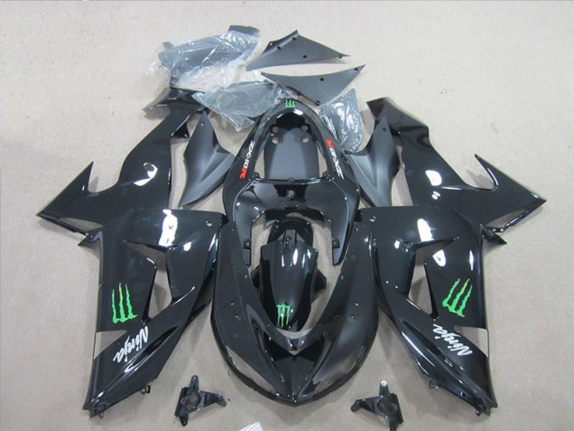 Carenagem Kawasaki ZX6R 2007-2008 - Preto Ninja Verde Monster Carenagem Kawasaki ZX6R 2007-2008 - Preto Ninja Verde Monster