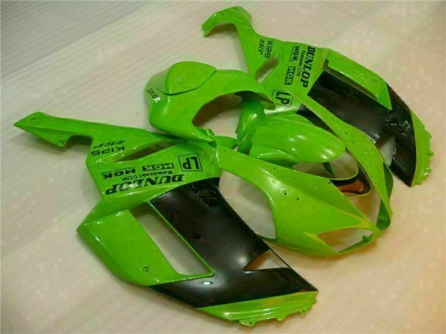 Carenagem Kawasaki ZX6R 2007-2008 - Verde Preto Dunlop Carenagem Kawasaki ZX6R 2007-2008 - Verde Preto Dunlop