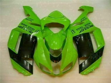 Carenagem Kawasaki ZX6R 2007-2008 - Verde Preto Dunlop