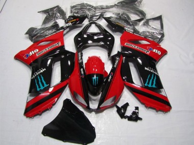 Carenagem Kawasaki ZX6R 2007-2008 - Vermelho Preto Monster