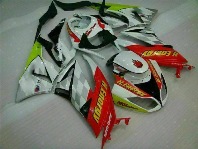 Carenagem Kawasaki ZX6R 2009-2012 - Branco Vermelho H. Energy Carenagem Kawasaki ZX6R 2009-2012 - Branco Vermelho H. Energy