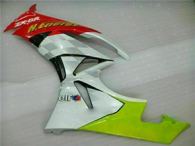 Carenagem Kawasaki ZX6R 2009-2012 - Branco Vermelho H. Energy Carenagem Kawasaki ZX6R 2009-2012 - Branco Vermelho H. Energy