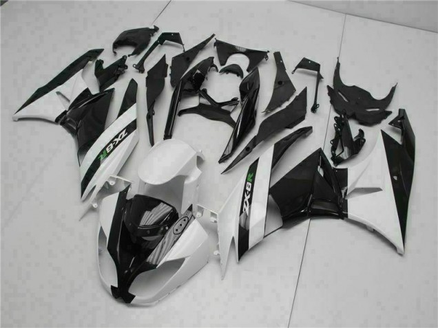 Carenagem Kawasaki ZX6R 2009-2012 - Preto Branco