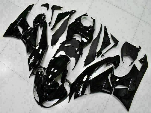 Carenagem Kawasaki ZX6R 2009-2012 - Preto Branco Ninja Carenagem Kawasaki ZX6R 2009-2012 - Preto Branco Ninja