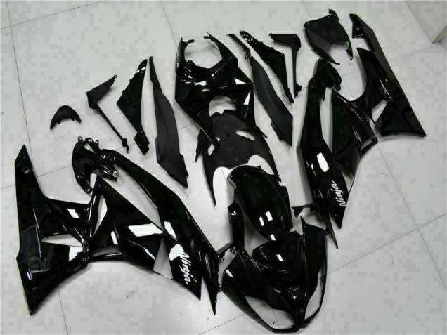 Carenagem Kawasaki ZX6R 2009-2012 - Preto Branco Ninja Carenagem Kawasaki ZX6R 2009-2012 - Preto Branco Ninja