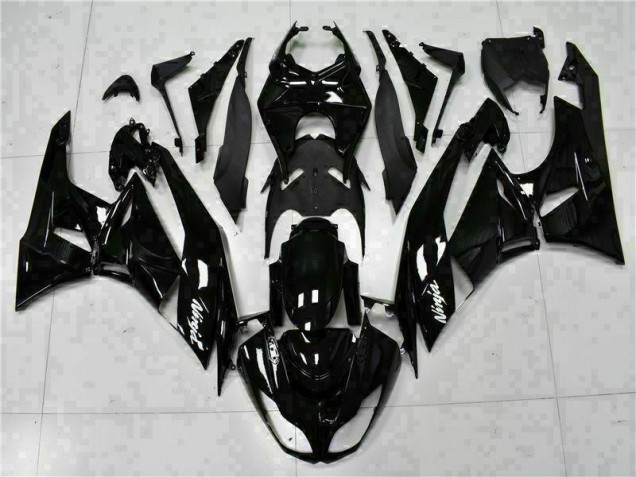 Carenagem Kawasaki ZX6R 2009-2012 - Preto Branco Ninja Carenagem Kawasaki ZX6R 2009-2012 - Preto Branco Ninja