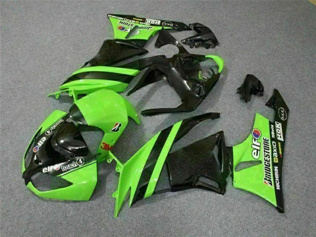 Carenagem Kawasaki ZX6R 2009-2012 - Preto Verde 3M Touch4