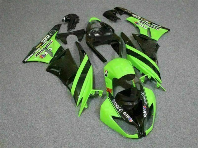 Carenagem Kawasaki ZX6R 2009-2012 - Preto Verde 3M Touch4