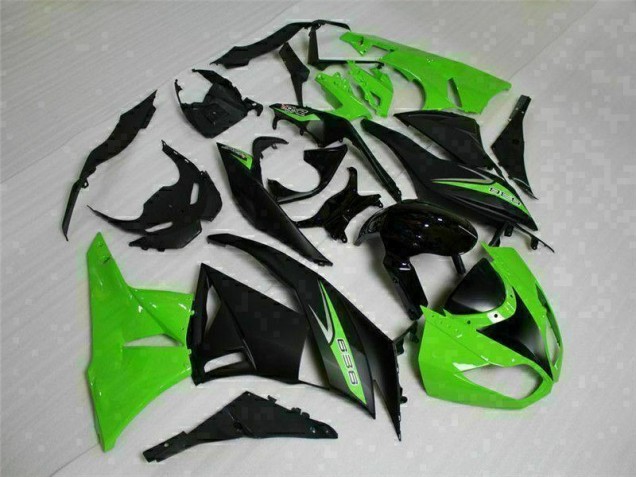 Carenagem Kawasaki ZX6R 2009-2012 - Preto Verde 636 Carenagem Kawasaki ZX6R 2009-2012 - Preto Verde 636