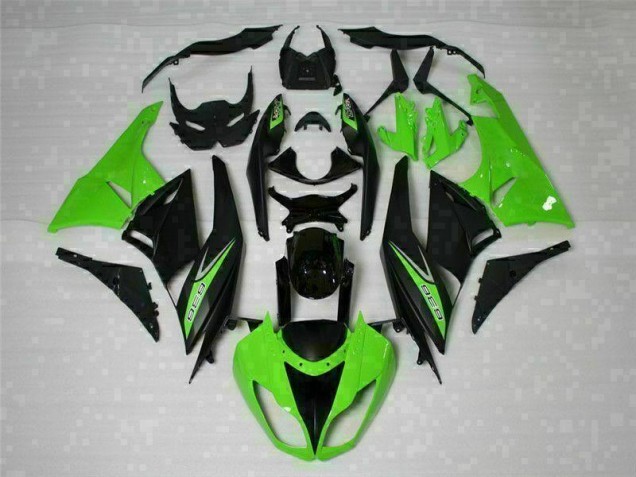 Carenagem Kawasaki ZX6R 2009-2012 - Preto Verde 636 Carenagem Kawasaki ZX6R 2009-2012 - Preto Verde 636