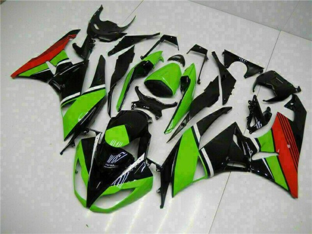 Carenagem Kawasaki ZX6R 2009-2012 - Preto Verde Vermelho Carenagem Kawasaki ZX6R 2009-2012 - Preto Verde Vermelho