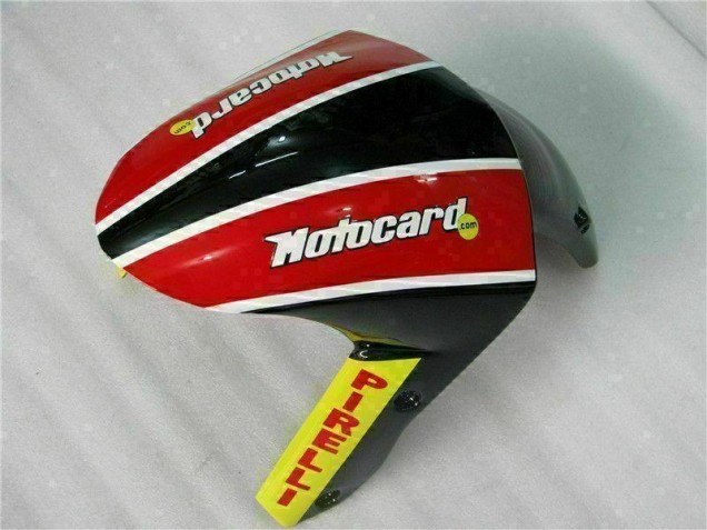 Carenagem Kawasaki ZX6R 2009-2012 - Preto Vermelho Verdecard