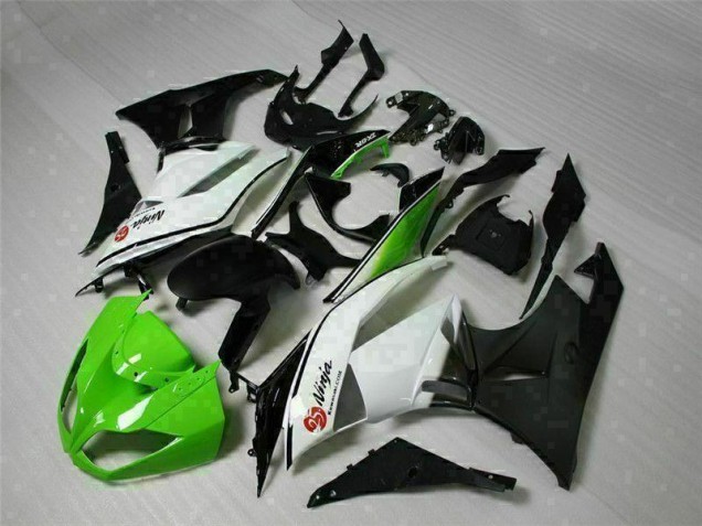 Carenagem Kawasaki ZX6R 2009-2012 - Verde Preto Branco 25 Carenagem Kawasaki ZX6R 2009-2012 - Verde Preto Branco 25