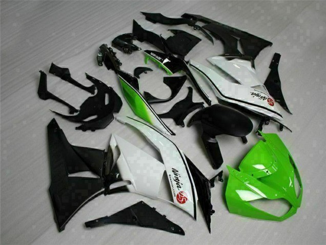 Carenagem Kawasaki ZX6R 2009-2012 - Verde Preto Branco 25 Carenagem Kawasaki ZX6R 2009-2012 - Verde Preto Branco 25
