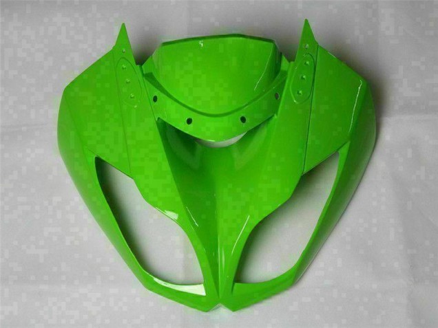 Carenagem Kawasaki ZX6R 2009-2012 - Verde Preto Branco 25 Carenagem Kawasaki ZX6R 2009-2012 - Verde Preto Branco 25