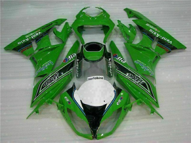 Carenagem Kawasaki ZX6R 2009-2012 - Verde Preto LeoVince Carenagem Kawasaki ZX6R 2009-2012 - Verde Preto LeoVince