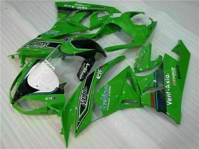 Carenagem Kawasaki ZX6R 2009-2012 - Verde Preto LeoVince Carenagem Kawasaki ZX6R 2009-2012 - Verde Preto LeoVince