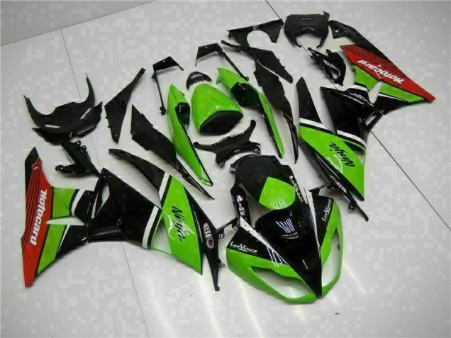 Carenagem Kawasaki ZX6R 2009-2012 - Verde Preto Vermelho