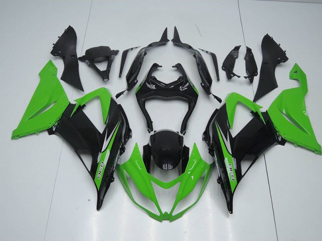 Carenagem Kawasaki ZX6R 2013-2018 - Preto Verde 636 Carenagem Kawasaki ZX6R 2013-2018 - Preto Verde 636