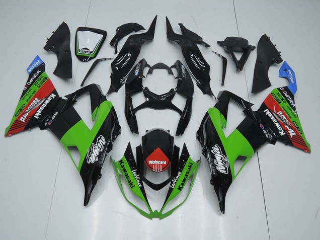 Carenagem Kawasaki ZX6R 2013-2018 - Preto Verde Vermelhocard Carenagem Kawasaki ZX6R 2013-2018 - Preto Verde Vermelhocard