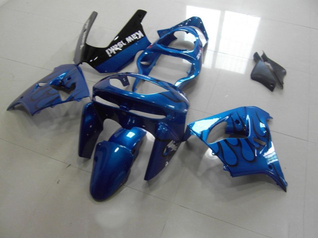 Carenagem Kawasaki ZX9R 1994-1997 - Azul Preto Chama