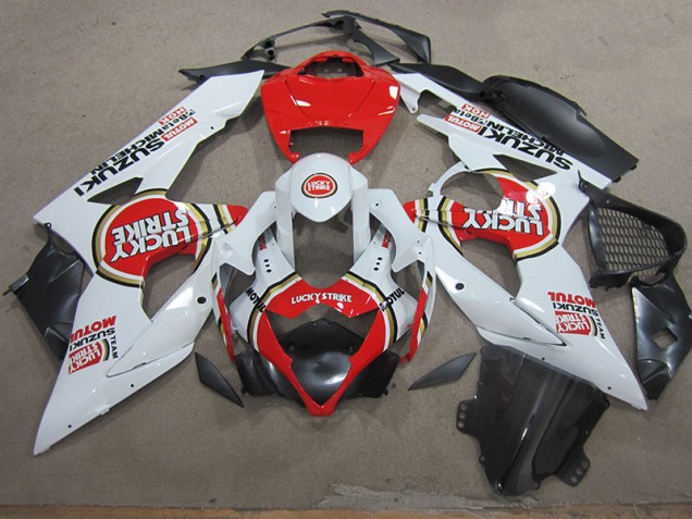 Carenagem & Plástico Suzuki GSXR 1000 K5 2005-2006 - Branco Lucky Strike Vermelho Motul Carenagem & Plástico Suzuki GSXR 1000 K5 2005-2006 - Branco Lucky Strike Vermelho Motul