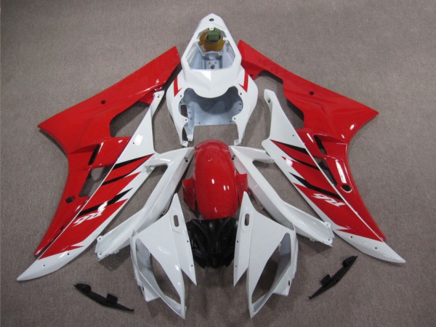Carenagem & Plástico Yamaha R6 2006-2007 - Vermelho Branco Carenagem & Plástico Yamaha R6 2006-2007 - Vermelho Branco
