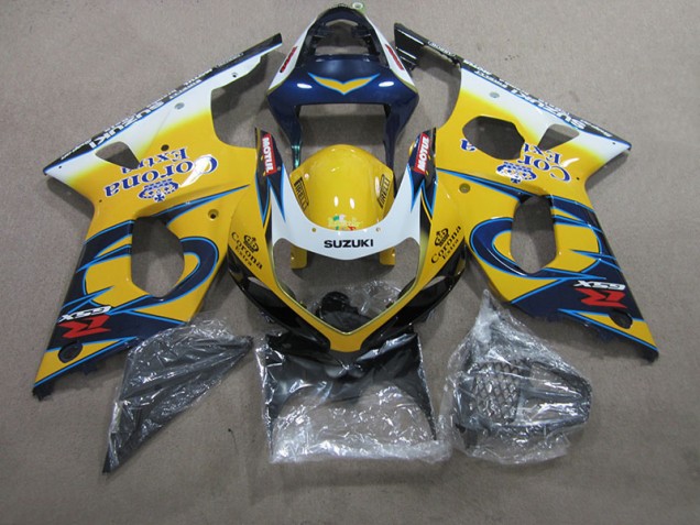 Carenagem Suzuki GSXR 1000 K1 2000-2002 - Amarelo Azul Corona Extra