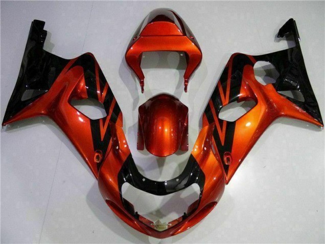 Carenagem Suzuki GSXR 1000 K1 2000-2002 - Laranja Preto Carenagem Suzuki GSXR 1000 K1 2000-2002 - Laranja Preto