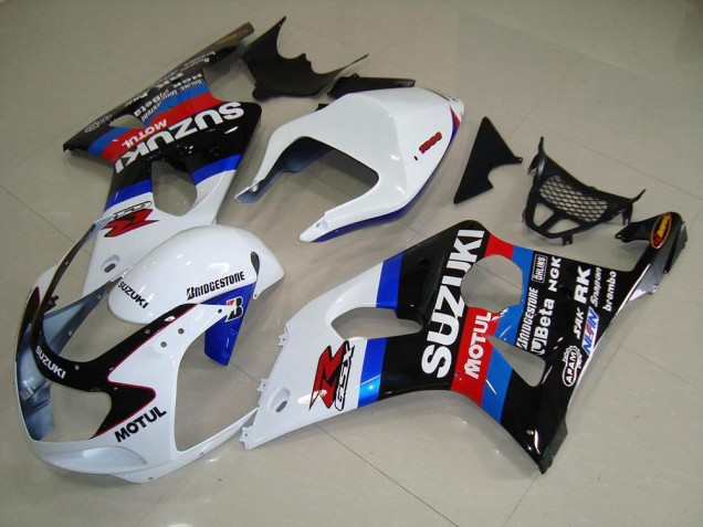 Carenagem Suzuki GSXR 1000 K1 2000-2002 - Preto Branco Azul Carenagem Suzuki GSXR 1000 K1 2000-2002 - Preto Branco Azul
