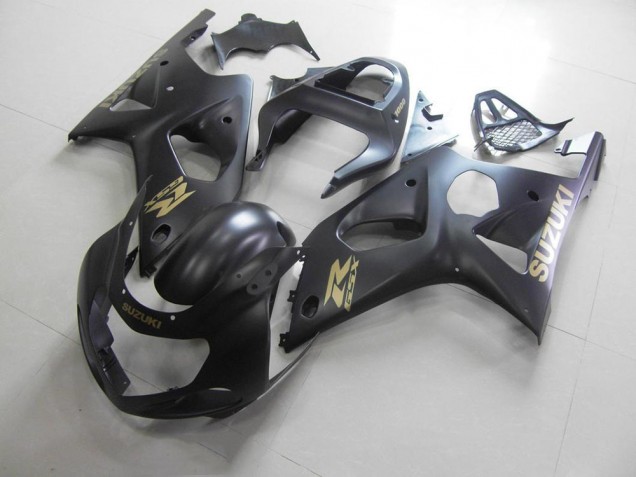 Carenagem Suzuki GSXR 1000 K1 2000-2002 - Tudo Preto Fosco & Ouro Adesivo Carenagem Suzuki GSXR 1000 K1 2000-2002 - Tudo Preto Fosco & Ouro Adesivo