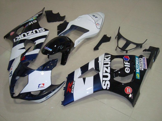 Carenagem Suzuki GSXR 1000 K3 2003-2004 - Branco Preto Elf Carenagem Suzuki GSXR 1000 K3 2003-2004 - Branco Preto Elf