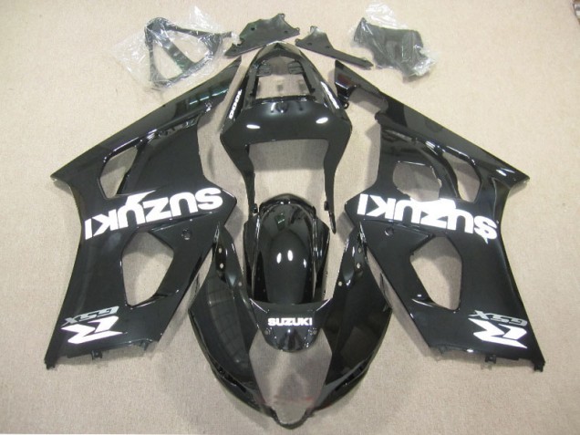 Carenagem Suzuki GSXR 1000 K3 2003-2004 - Preto Branco Decalque Carenagem Suzuki GSXR 1000 K3 2003-2004 - Preto Branco Decalque