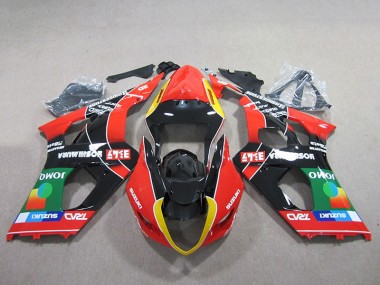 Carenagem Suzuki GSXR 1000 K3 2003-2004 - Vermelho Verde Preto