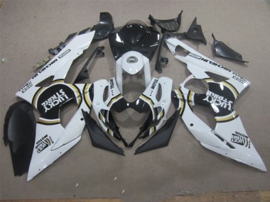 Carenagem Suzuki GSXR 1000 K5 2005-2006 - Branco Lucky Strike Preto Motul
