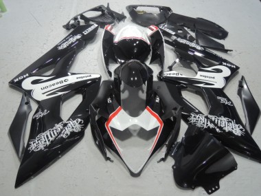 Carenagem Suzuki GSXR 1000 K5 2005-2006 - Preto Branco Baliza