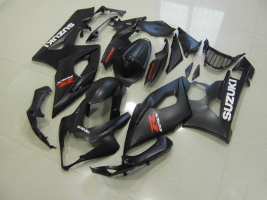 Carenagem Suzuki GSXR 1000 K5 2005-2006 - Preto Fosco & Branco Decalques
