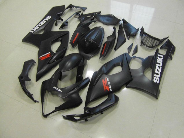 Carenagem Suzuki GSXR 1000 K5 2005-2006 - Preto Fosco & Branco Decalques Carenagem Suzuki GSXR 1000 K5 2005-2006 - Preto Fosco & Branco Decalques
