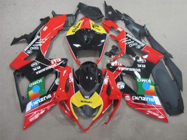 Carenagem Suzuki GSXR 1000 K5 2005-2006 - Preto Vermelho Amarelo